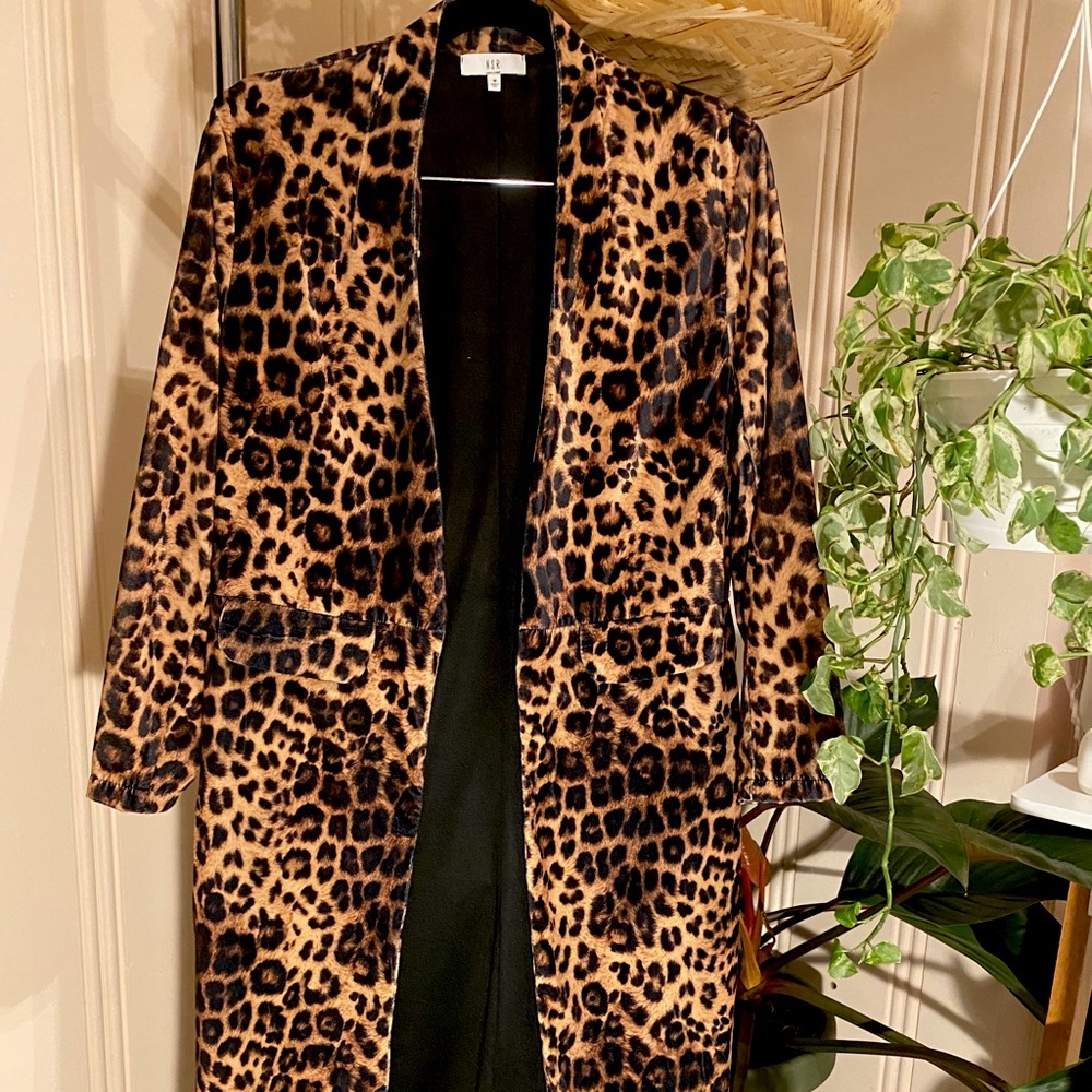 NSR ankle length cheetah print cloak